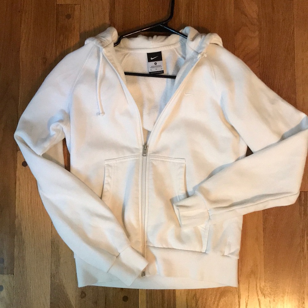 Nike white zip up